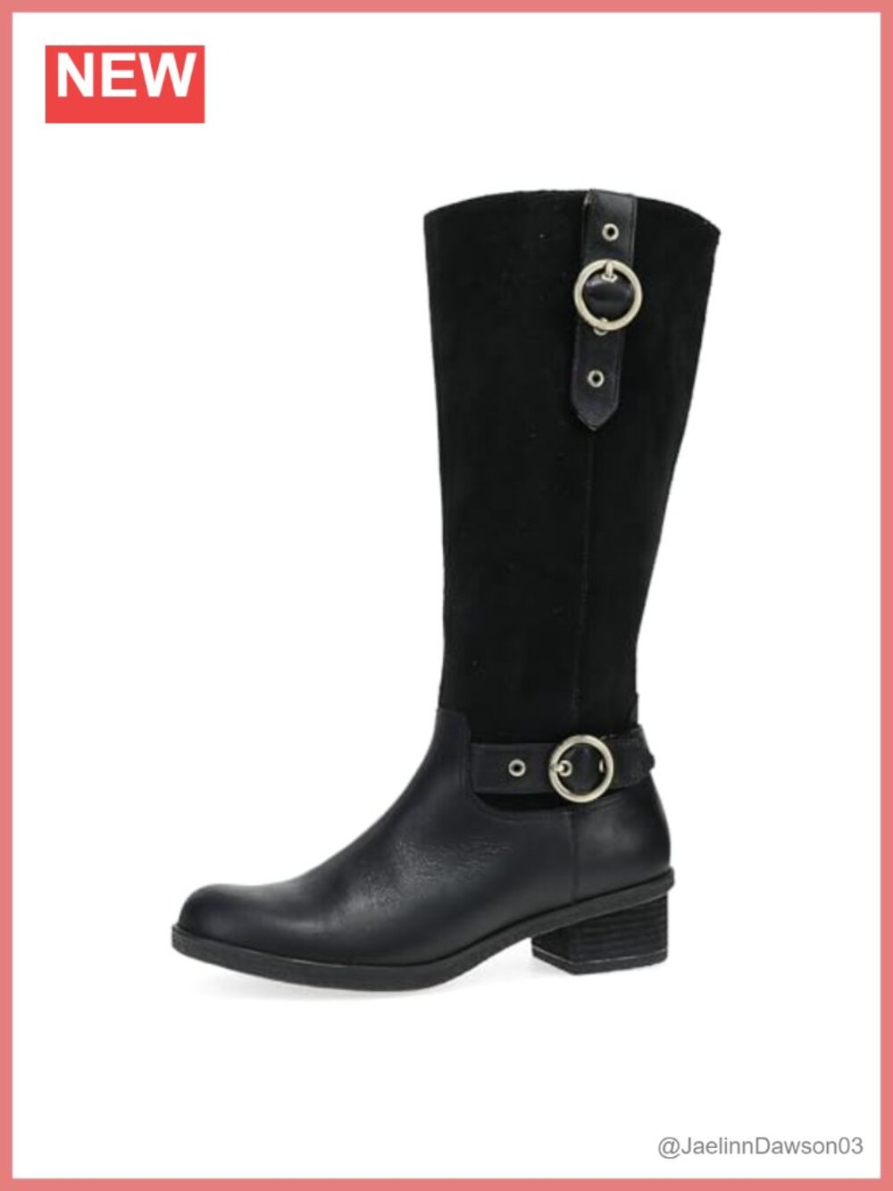 Waterproof Leather Knee-High Equestrian Riding Boots with Inside Zipper